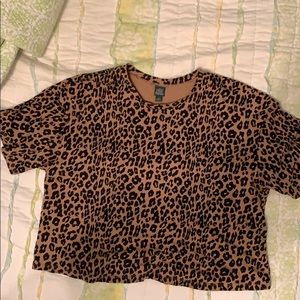 Cheetah slightly cropped shirt
